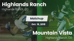Matchup: Highlands Ranch vs. Mountain Vista  2018