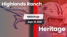Matchup: Highlands Ranch vs. Heritage  2020