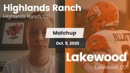 Matchup: Highlands Ranch vs. Lakewood  2020