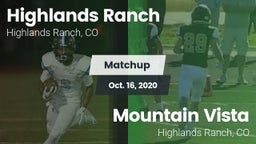 Matchup: Highlands Ranch vs. Mountain Vista  2020