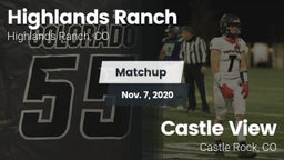 Matchup: Highlands Ranch vs. Castle View  2020