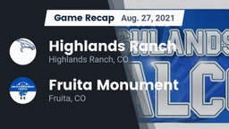 Recap: Highlands Ranch  vs. Fruita Monument  2021