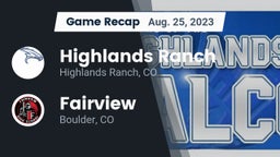 Recap: Highlands Ranch  vs. Fairview  2023
