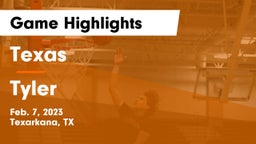 Texas  vs Tyler  Game Highlights - Feb. 7, 2023
