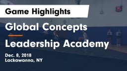 Global Concepts  vs Leadership Academy Game Highlights - Dec. 8, 2018