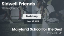 Matchup: Sidwell Friends vs. Maryland School for the Deaf  2016