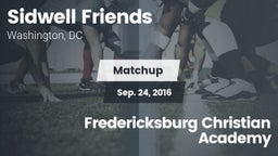 Matchup: Sidwell Friends vs. Fredericksburg Christian Academy 2016