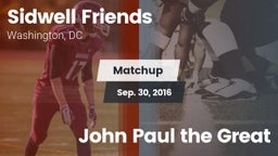 Matchup: Sidwell Friends vs. John Paul the Great 2016