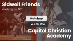 Matchup: Sidwell Friends vs. Capitol Christian Academy 2016