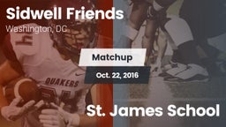 Matchup: Sidwell Friends vs. St. James School 2016