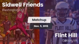 Matchup: Sidwell Friends vs. Flint Hill  2016