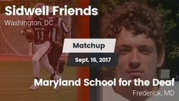 Matchup: Sidwell Friends vs. Maryland School for the Deaf  2017