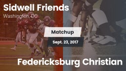 Matchup: Sidwell Friends vs. Federicksburg Christian 2017