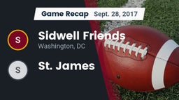 Recap: Sidwell Friends  vs. St. James 2017