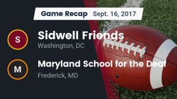 Recap: Sidwell Friends  vs. Maryland School for the Deaf  2017