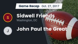 Recap: Sidwell Friends  vs. John Paul the Great 2017