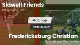 Matchup: Sidwell Friends vs. Fredericksburg Christian  2018