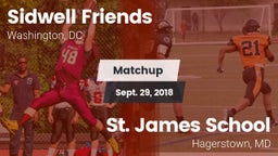 Matchup: Sidwell Friends vs. St. James School 2018