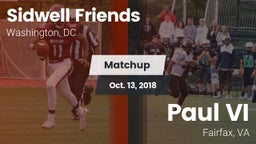 Matchup: Sidwell Friends vs. Paul VI  2018