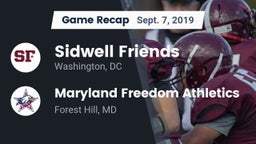 Recap: Sidwell Friends  vs. Maryland Freedom Athletics 2019