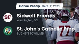 Recap: Sidwell Friends  vs. St. John's Catholic Prep  2021