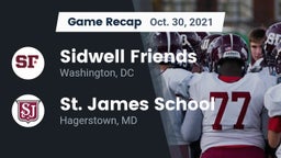 Recap: Sidwell Friends  vs. St. James School 2021