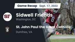 Recap: Sidwell Friends  vs.  St. John Paul the Great Catholic  2022
