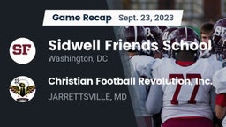 Recap: Sidwell Friends School vs. Christian Football Revolution, Inc. 2023