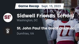Recap: Sidwell Friends School vs.  St. John Paul the Great Catholic  2023