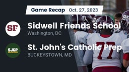 Recap: Sidwell Friends School vs. St. John's Catholic Prep  2023