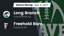 Recap: Long Branch  vs. Freehold Boro  2017