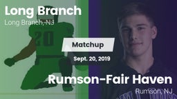 Matchup: Long Branch vs. Rumson-Fair Haven  2019