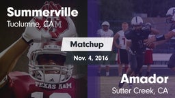 Matchup: Summerville vs. Amador  2016