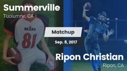 Matchup: Summerville vs. Ripon Christian  2017