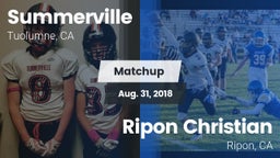 Matchup: Summerville vs. Ripon Christian  2018