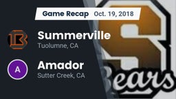 Recap: Summerville  vs. Amador  2018