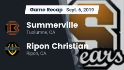 Recap: Summerville  vs. Ripon Christian  2019