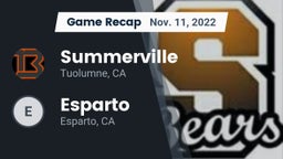 Recap: Summerville  vs. Esparto  2022