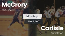 Matchup: McCrory vs. Carlisle  2017