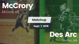Matchup: McCrory vs. Des Arc  2018