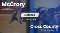 Matchup: McCrory vs. Cross County  2018
