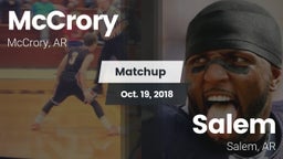 Matchup: McCrory vs. Salem  2018
