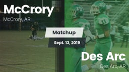 Matchup: McCrory vs. Des Arc  2019