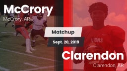 Matchup: McCrory vs. Clarendon  2019