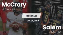 Matchup: McCrory vs. Salem  2019