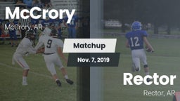 Matchup: McCrory vs. Rector  2019
