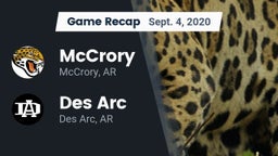 Recap: McCrory  vs. Des Arc  2020