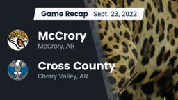 Recap: McCrory  vs. Cross County  2022