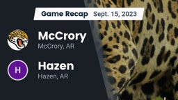 Recap: McCrory  vs. Hazen  2023