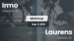 Matchup: Irmo vs. Laurens  2016
